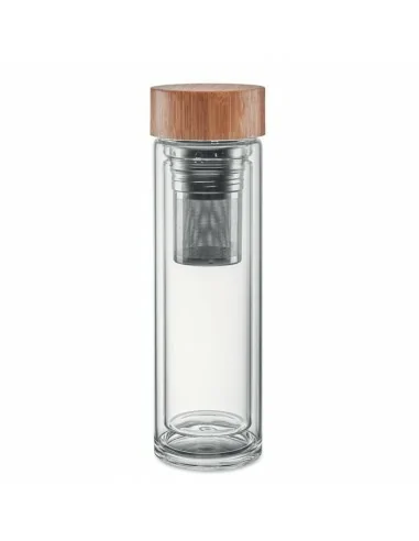 Double wall glass bottle 400ml BATUMI GLASS | MO9420