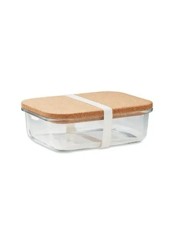 Glass lunch box with cork lid CANOA | MO2255