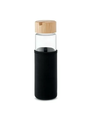 Glass bottle bamboo lid 600ml TINAROO | MO2106