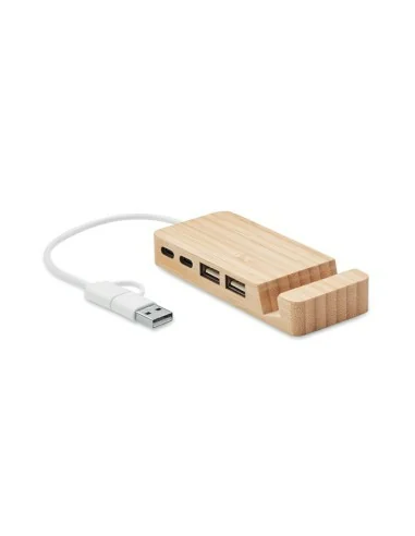 HUB USB de 4 puertos de bambú HUBSTAND