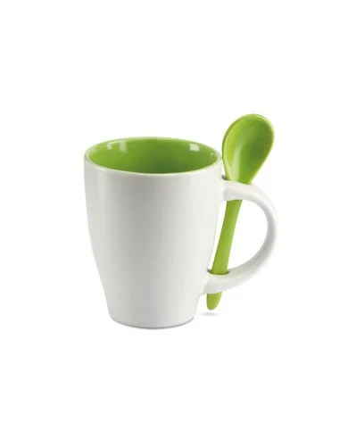 Taza bicolor con cuchara 250 ml DUAL