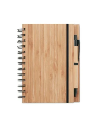 Bamboo notebook with pen lined BAMBLOC