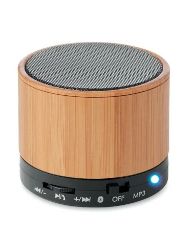 Altavoz bambú inalámbrico ROUND BAMBOO