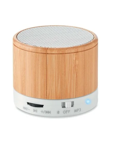 Altavoz bambú inalámbrico ROUND BAMBOO