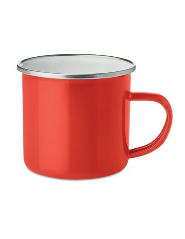 Metal mug with enamel layer PLATEADO