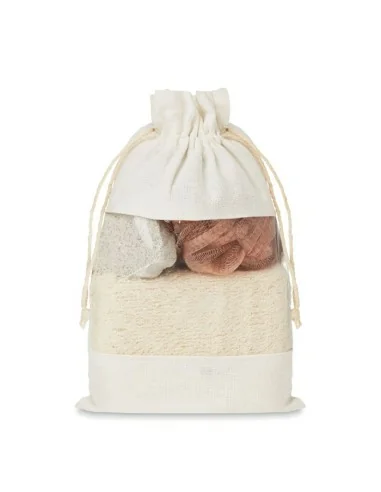 Bath set in cotton pouch CUIDA SET